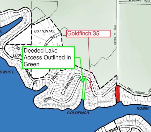 Goldfinch 35 Offshore Lot with Deeded Lake Access Lake Redstone Wisconsin